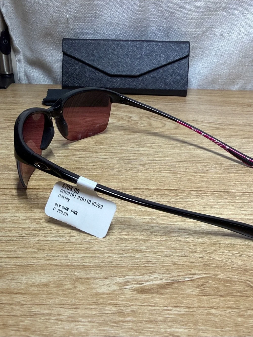 NEW Oakley Women's 009191 65/09  Black Frame , PNK P POLAR , GENERIC CASE